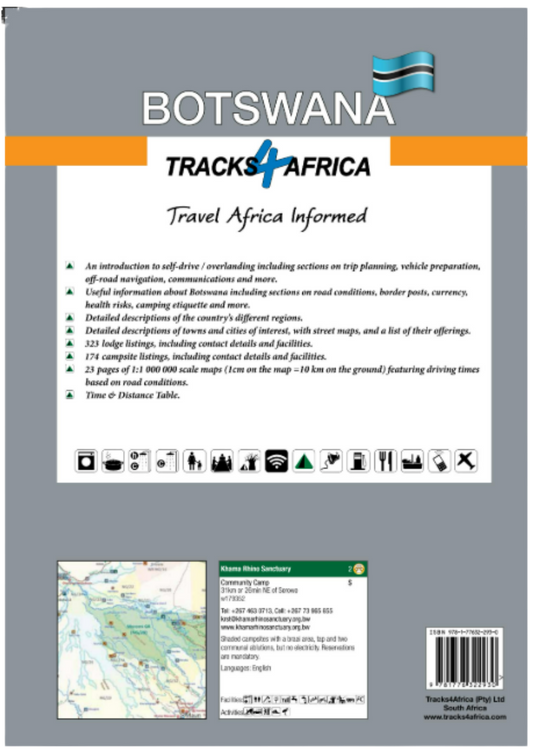 Tracks4Africa Botswana Self-Drive Guide Book 3rd Edition