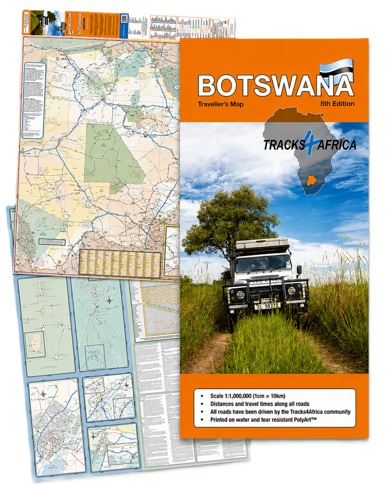 Load image into Gallery viewer, Tracks4Africa Botswana Traveller's Map 5th Edition
