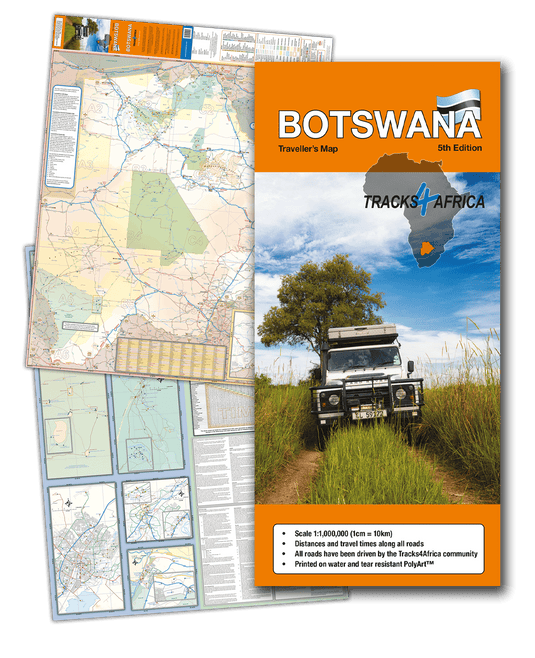 Tracks4Africa Botswana Paper Map 5th edition