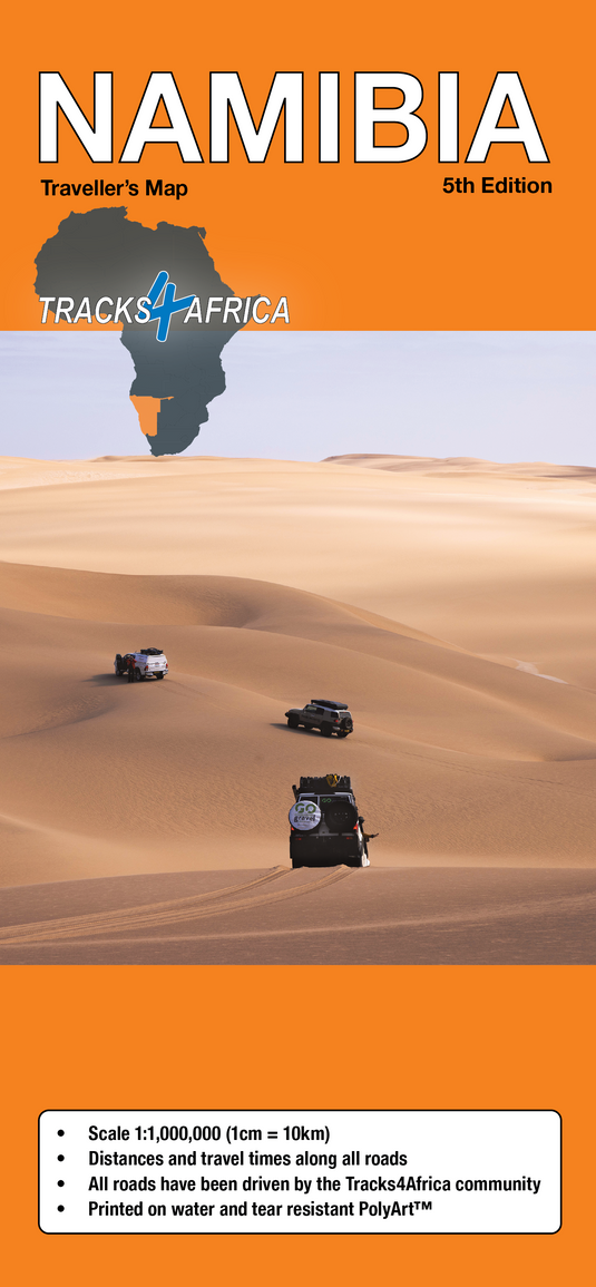 Tracks4Africa Namibia Paper Map 5th edition