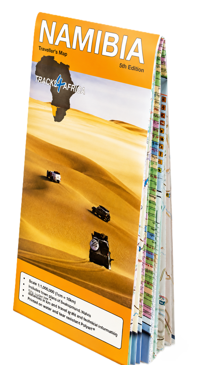 Load image into Gallery viewer, Tracks4Africa Namibia Traveller's Map 5th Edition
