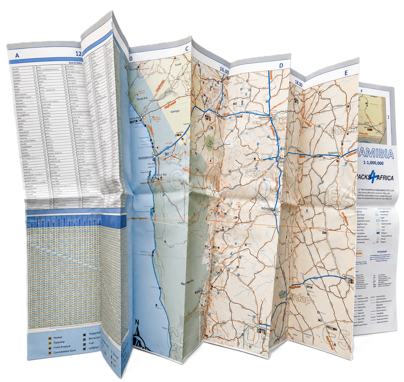 Load image into Gallery viewer, Tracks4Africa Namibia Traveller's Map 5th Edition
