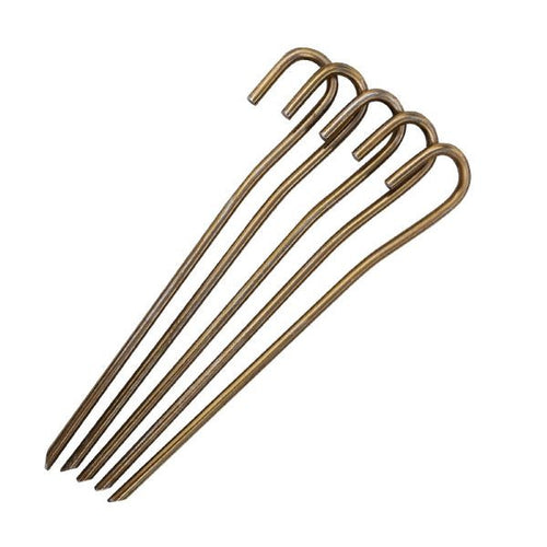 Straight 300mm x 5mm Tent Pegs 5-Set