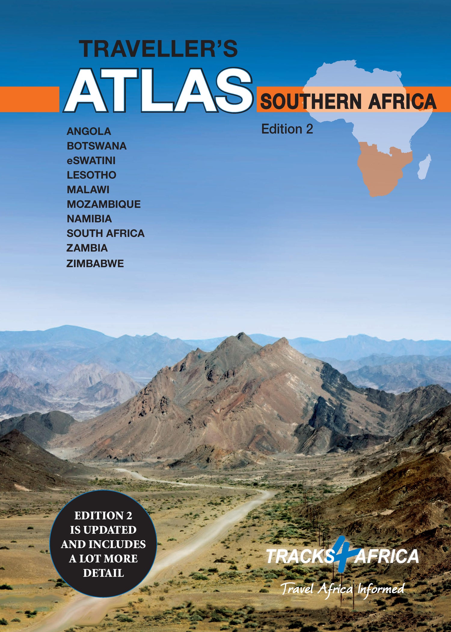 Tracks4Africa Atlas Southern Africa 2nd Edition – Camp Cover