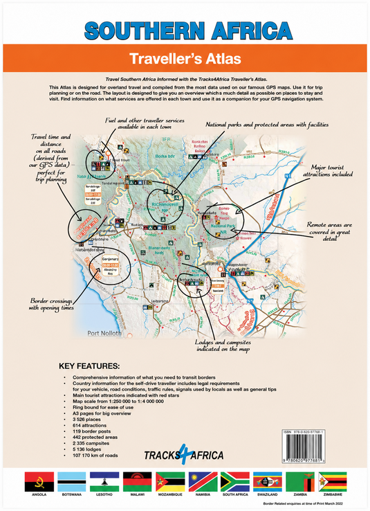 Tracks4Africa Southern Africa Traveller's Atlas 2nd Edition