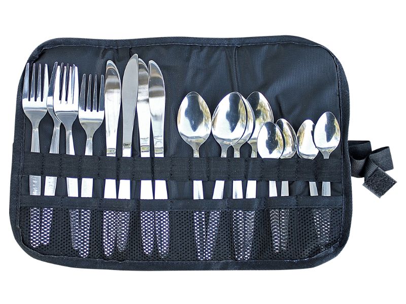 Load image into Gallery viewer, Cutlery Roll-Up Compact 4-Set Ripstop Kitted
